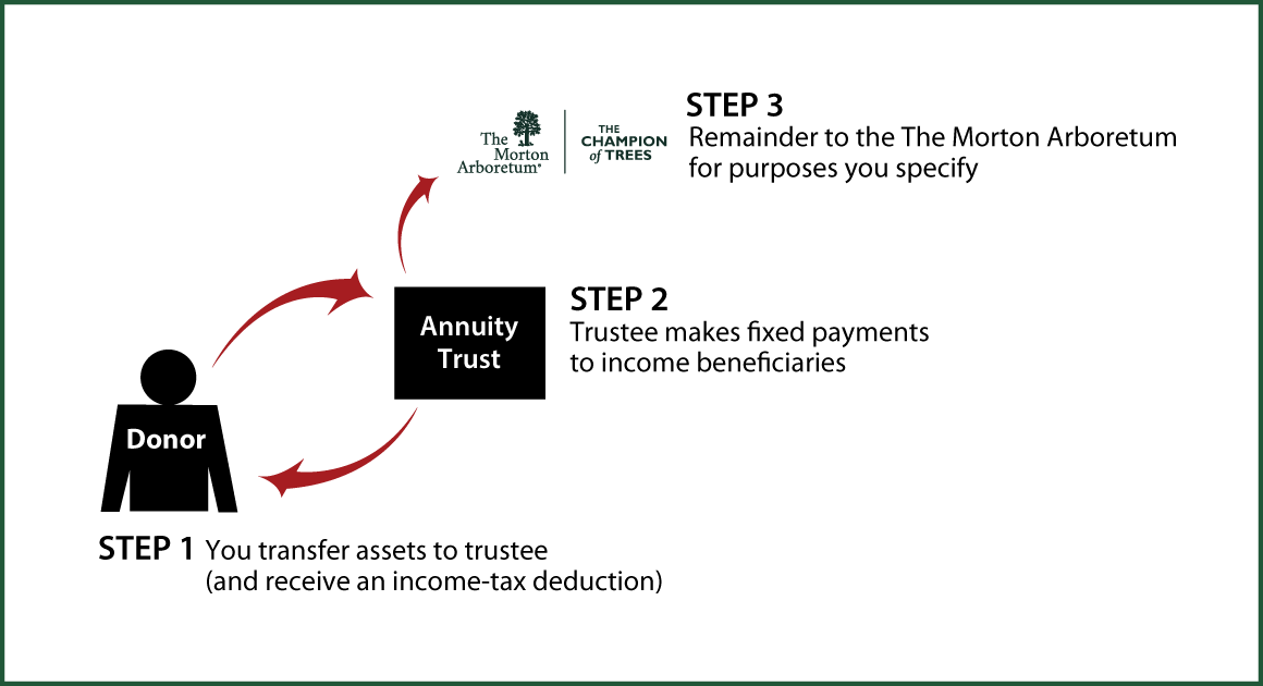 Charitable Remainder Annuity Trust Diagram. Description of image is listed below.